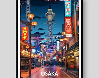 Osaka Poster - Japan Poster - Osaka - Osaka Wall Art - Japanese Poster - Japanese Wall Art - Osaka Print - Japanese Print - Japan Wall Art