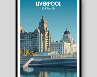 Liverpool Poster - Liverpool - Liverpool Print - Liverpool FC - Travel Poster - Liverpool Prints - Liverpool Wall Art - Liverpool City Art