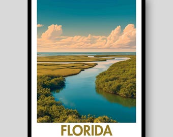 Florida Everglades Poster - Florida Everglades Print - Florida Wall Art - Florida Everglades - Everglades Wall Art - Florida Poster