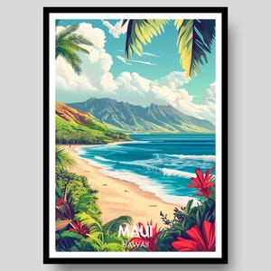 Maui Poster - Hawaii Poster - Maui - Maui Print - Hawaiian Art - Hawaii - Maui Wall Art - Hawaii Print - Hawaii Travel Poster - Maui Art