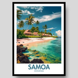 Samoa Poster - Samoan Wall Art - Samoan Print - Samoa - Samoa Art - Polynesian Island - Samoan - Samoan Poster - Samoa Wall Art