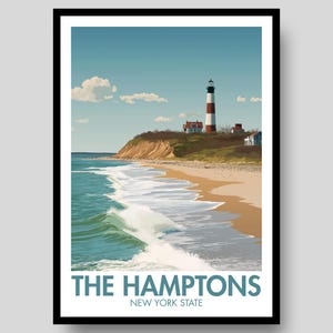 The Hamptons Poster - New York Poster - Hamptons Wall Art - New York - The Hamptons - New York Wall Art - Hamptons Print - Hamptons Art
