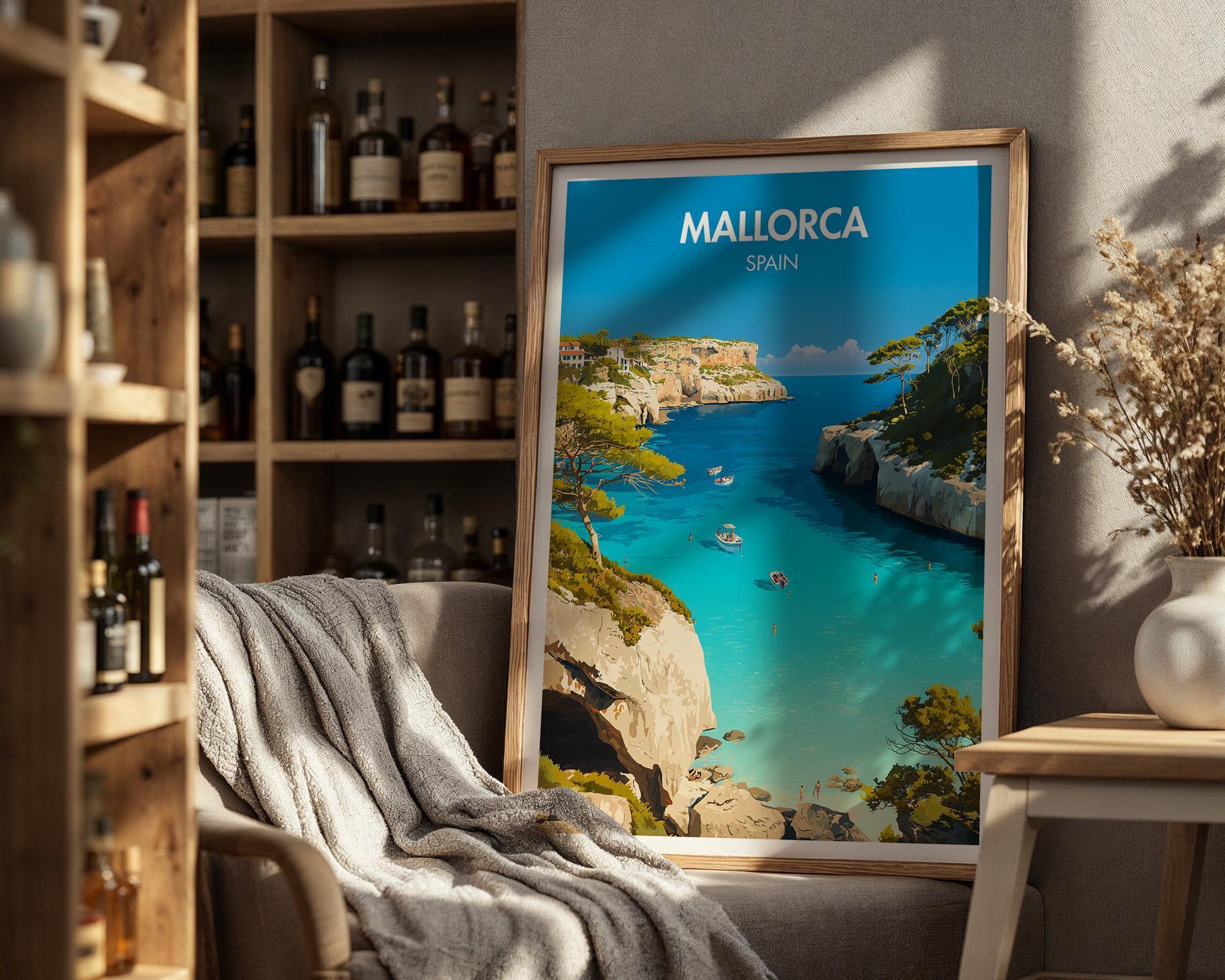 Mayorca Print Mallorca Poster - Spain Wall Art - Mallorca Print - Etsy UK