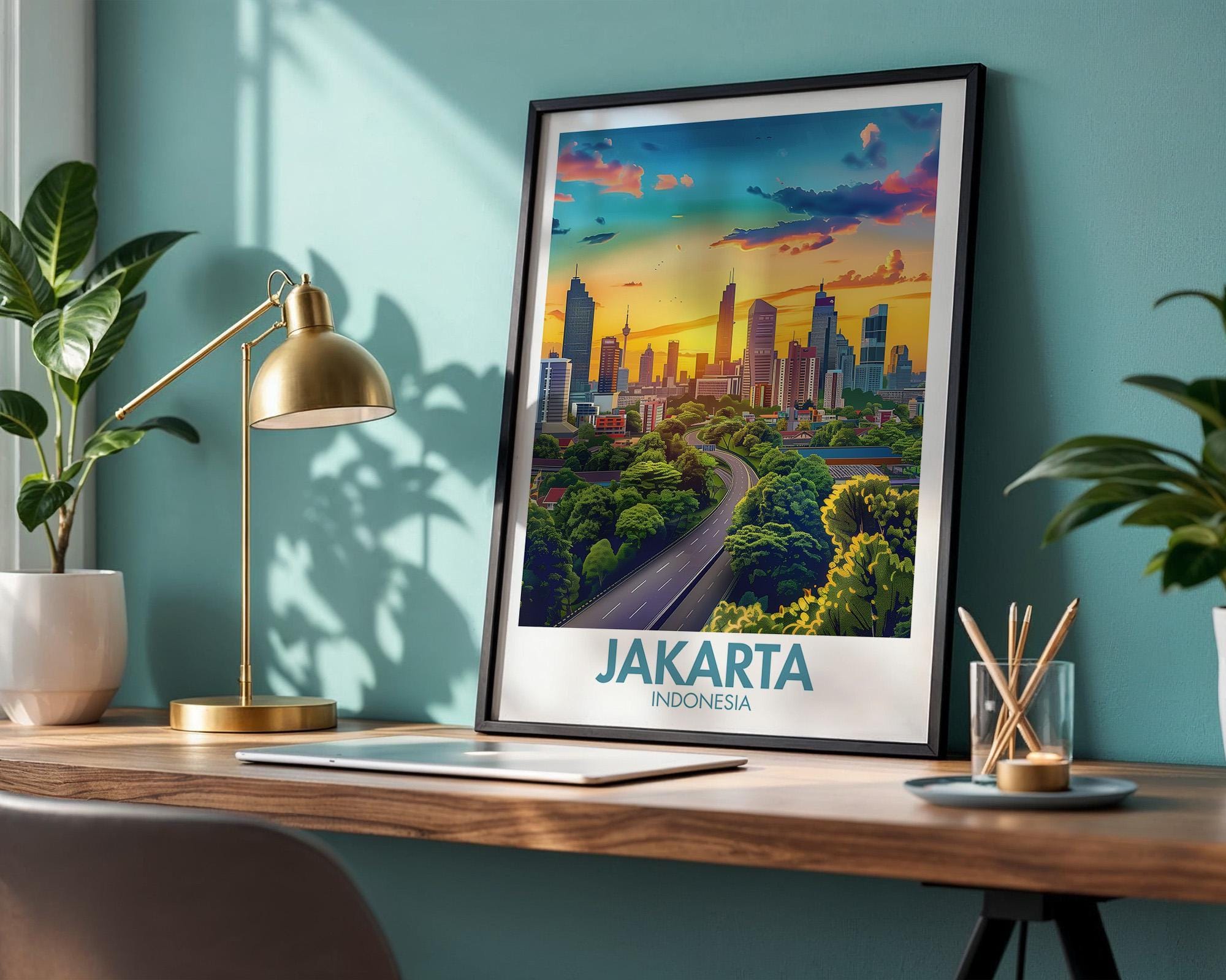 Jakarta Poster - Indonesia Poster - Jakarta Print - Indonesia - Jakarta ...