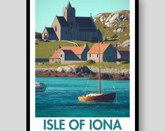 Isle Of Iona Poster - Skotsk väggkonst - Skottland Poster - Isle Of Iona - Skotska gåvor - Skottland - Skottland Tryck - Skottland Väggkonst