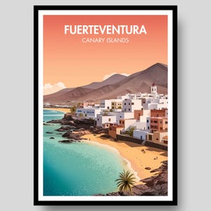 Fuerteventura Poster - Kanaren Poster - Fuerteventura Wandkunst - Fuerteventura - Fuerteventura Print - Spanien Poster - Spanien Wandkunst