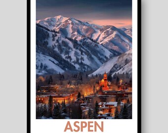 Aspen Poster - Aspen Souvenir - Aspen Print - Colorado Poster - Aspen - Colorado - Colorado Print - Aspen Wall Art - Aspen Ski Resort