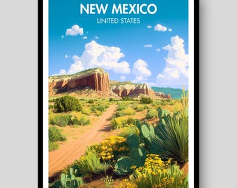 New Mexico Poster - New Mexico Wall Art - New Mexico Gifts - New Mexico Prints - New Mexico - New Mexico Art - Albuquerque Poster