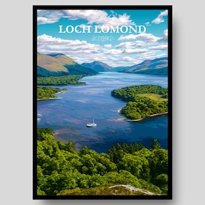 Loch Lomond Poster - Scotland Wall Art - Loch Lomond Print - Scotland Poster - Loch Lomond - Scottish Gifts - Scotland - Glasgow Print