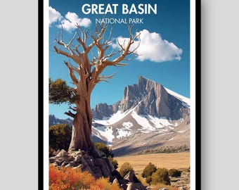 Plakat z Parku Narodowego Wielkiej Kotliny - Plakat z Parku Narodowego Wielkiej Kotliny - Nevada - Wielka Kotlina - Nevada - Wydruk z Nevady - Pamiątka z Wielkiej Kotliny