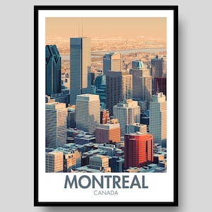Montreal Poster - Montreal Wall Art - Canada - Montreal Print - Montreal - Montreal Art - Canadian - Montreal Gift - Canada - Montreal Map