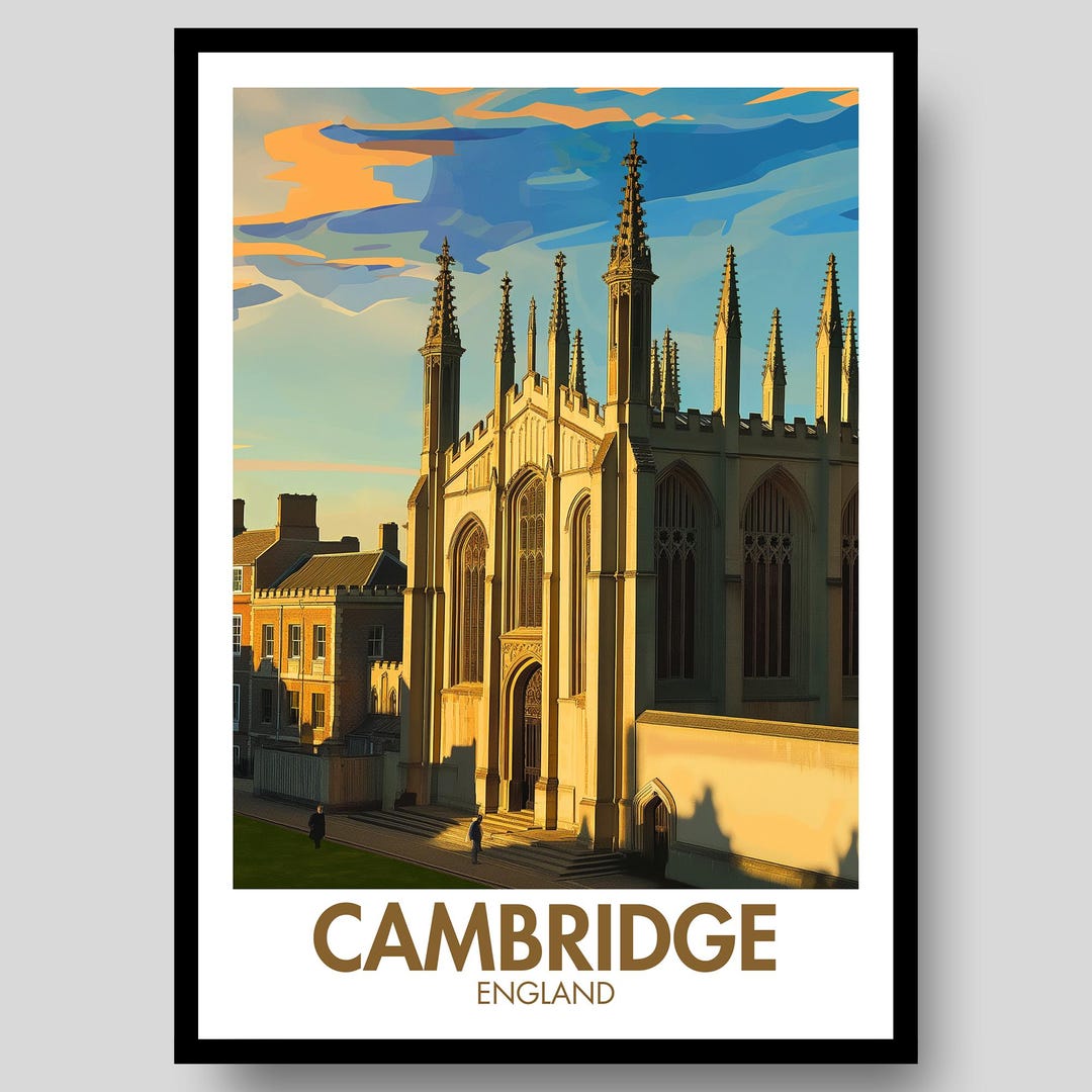 Cambridge Poster - Cambridge University - Cambridge - Cambridge Print ...
