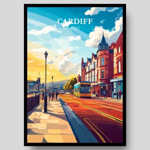Cardiff Poster - Wales Poster - UK Wall Art - Cardiff Print - Travel Poster - Cardiff - Cardiff Wales - Cardiff Prints -Wales Print - Cymru