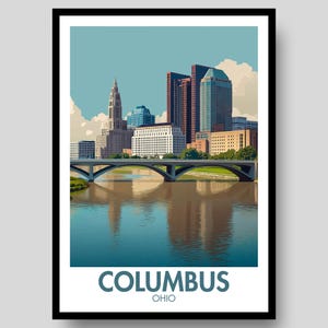 Columbus Poster - Ohio State - Columbus - Ohio - Columbus Print - Columbus Wall Art - Ohio State Buckeyes - Columbus Print - Ohio Poster