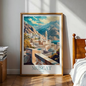 Muscat Poster - Oman Poster - Muscat Art - City Poster - Middle East Decor - Muscat - Oman - Travel Poster - Muscat Print - Middle East