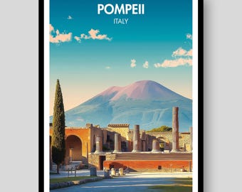 Pompeii Poster - Italy Print - Napoli Wall Art - Pompeii Gifts