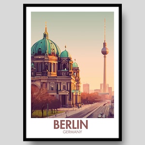Berlin Poster - Germany Poster - Berlin - German Poster - Germany - Travel Poster - Berlin Wall Art - Germany Wall Art - Berlin Skyline
