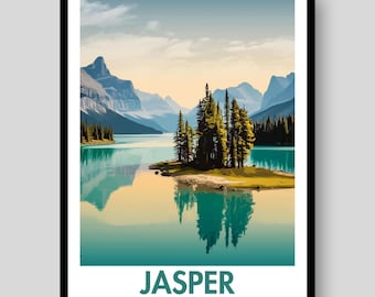 Jasper National Park Poster - Jasper National Park - The Rockies - Canada Poster - Jasper Print - Canada - Alberta Poster - Jasper Poster