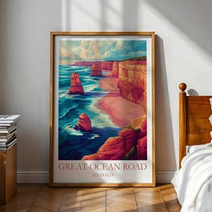 Great Ocean Road Poster - Zwölf Apostel - Australische Wandkunst - Melkenon Poster - Australien Poster - Great Ocean Road - Zwölf Apostel