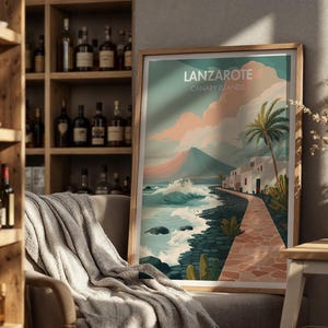 Lanzarote Poster - Canary Islands Poster - Lanzarote - Spanish Poster - Lanzarote Print - Lanzarote Art - Canary Islands - Spain Poster image 4