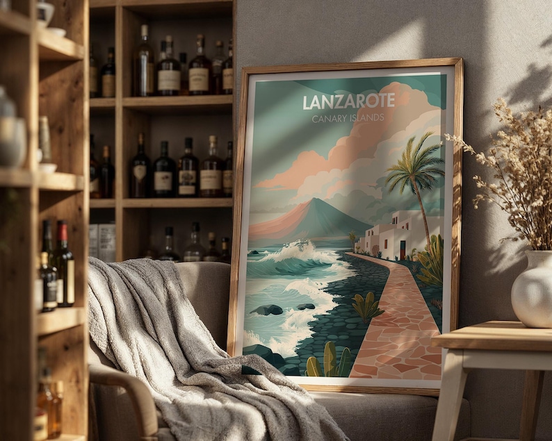 Lanzarote Poster - Canary Islands Poster - Lanzarote - Spanish Poster - Lanzarote Print - Lanzarote Art - Canary Islands - Spain Poster image 4