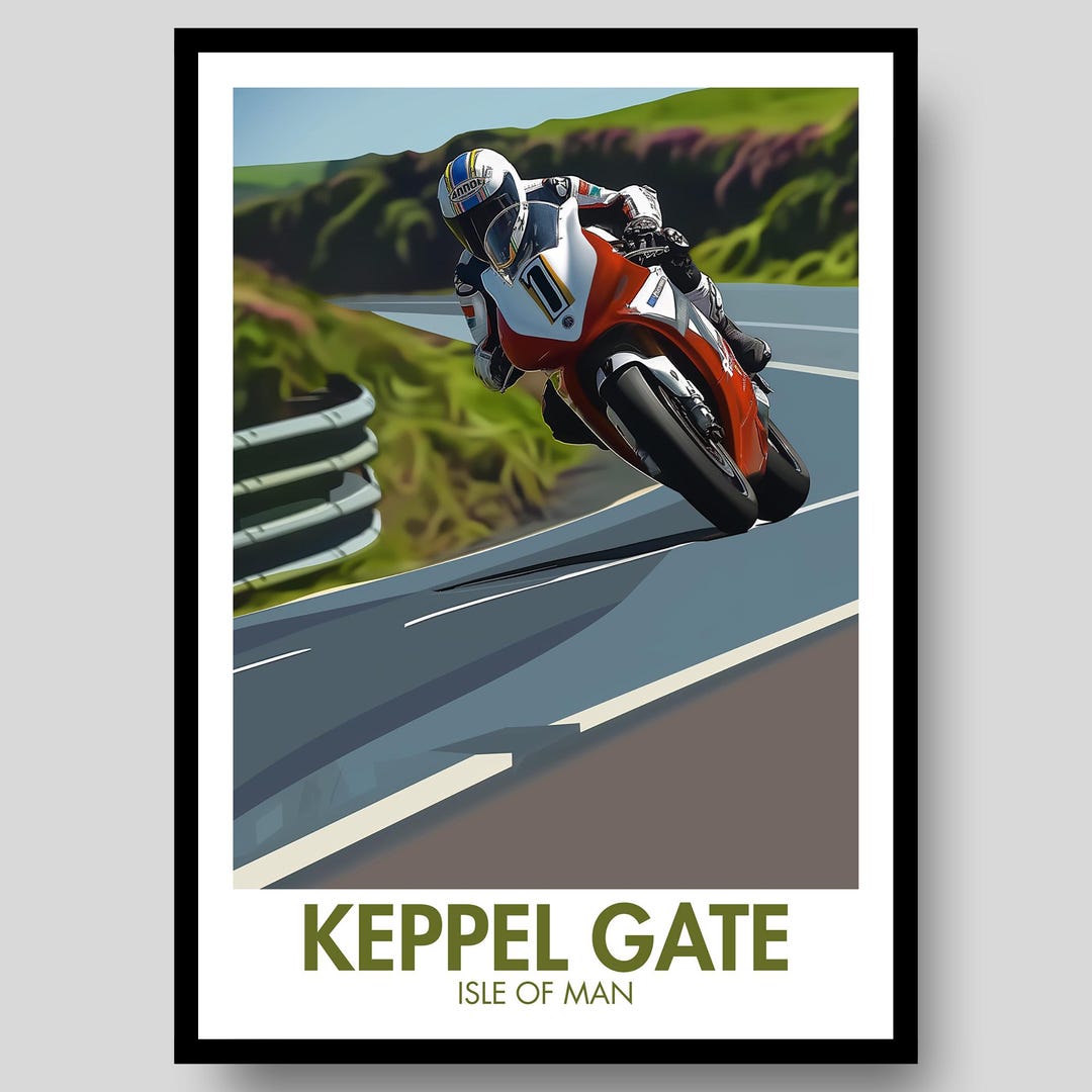Keppel Gate Poster - Isle of Man Poster - Isle of Man TT - Motorbike ...