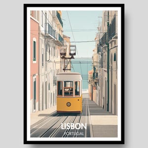 Lisbon Poster - Lisbon Tram Poster - Portugal Poster - Lisbon - Lisbon Wall Art - Lisbon Print - Portugal - Portugal Print - Portugal Art