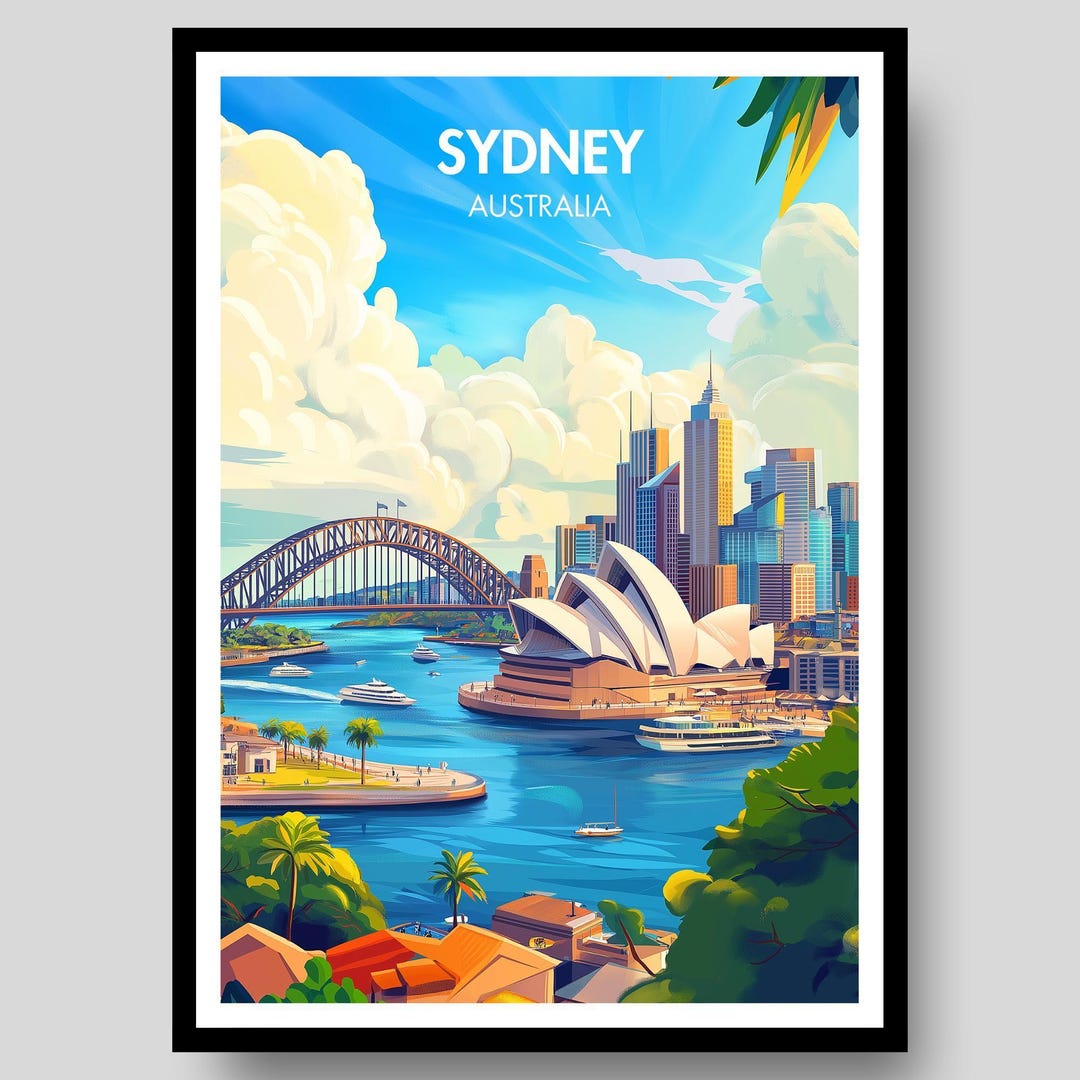 Sydney Poster - Australia Poster - Sydney Opera House - Australian