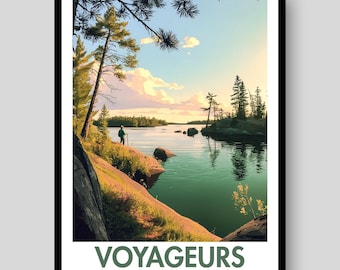 Poster Voyageurs National Park - Voyageurs Print - Minnesota Wall Art - Voyageurs Wall Art - Minnesota Poster - National Park Poster