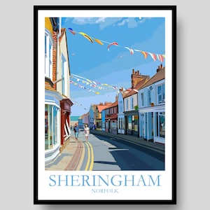 Sheringham Poster - Norfolk - Sheringham - Norfolk Poster - Norfolk Print - Norwich Poster - Norfolk Gift - Norfolk Art - Norfolk Wall Art