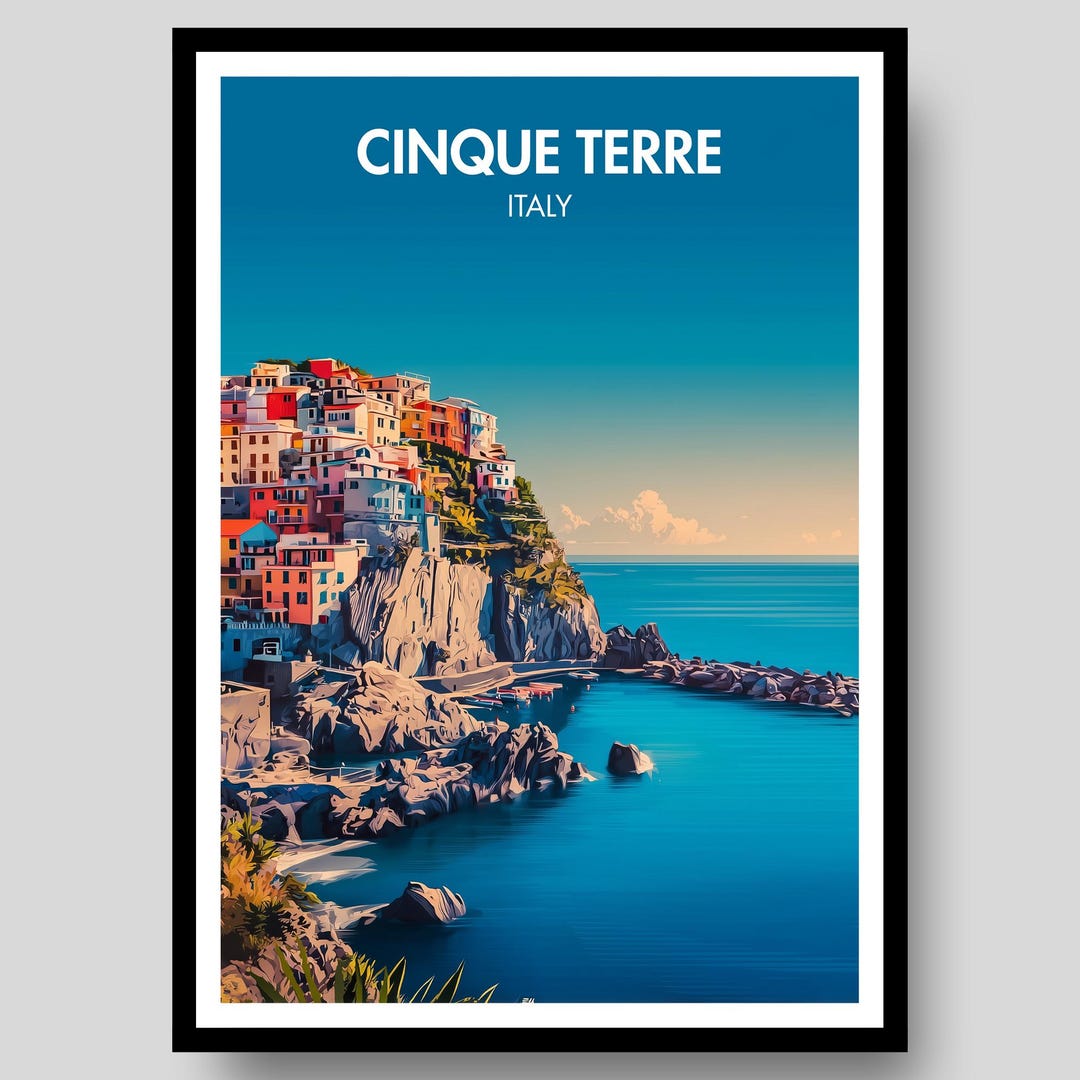 Cinque Terre Poster - Italy Print - Cinque Terre Wall - Italian Decor ...