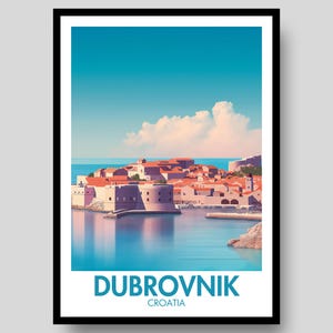 Dubrovnik Poster - Croatia Wall Art - Dubrovnik - Dubrovnik Print - Croatia - Dubrovnik Wall Art - Croatia Print - Travel Poster