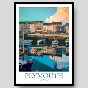 Plymouth Poster - Devon Wall Art - Plymouth - Devon Gift - Plymouth Argyle - Devon Poster - UK Wall Art - Devon Print - Devon - Devon Art