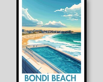 Bondi Beach Art Print – Sydney Travel Poster