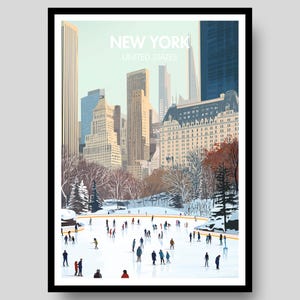 New York Poster - New York Christmas Poster - New York City - NYC Poster - New York Print - New York Wall Art - New York - New York Art