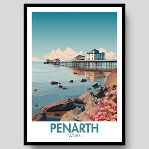 Penarth Poster - Wales Poster - Welsh Gift - Penarth - Welsh Poster - Wales - Welsh - Wales Print - Wales Wall Art - Welsh Print - Cardiff