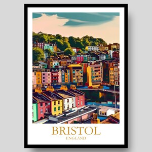 Bristol Poster - UK Wall Art - Bristol - Bristol Print - Bristol City Poster - England Poster - Bristol Wall Art - Bristol City -Bristol Map