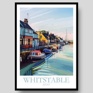 Whitstable Poster - Kent Poster - Whitstable - UK Wall Art - Kent - England Poster - Seaside Poster - England Wall Art - Kent Print - UK