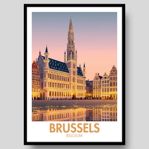 Brussels Poster - Bruxelles poster - Belgium Poster - Brussels - Brussels Print - Belgium - Brussels Wall Art - Belgium Wall Art