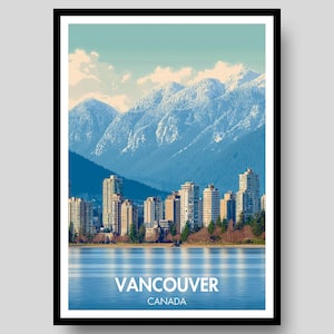 Vancouver Poster - Vancouver Print - Vancouver - Canada Poster - Vancouver Wall Art - Canada - Vancouver Art - Calgary Poster
