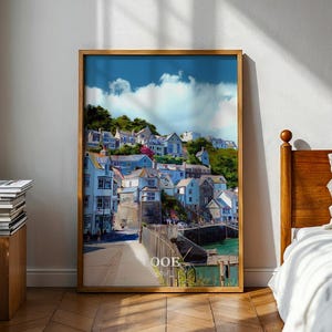 Looe Poster - Poster de Cornouailles - Cadeaux de Cornouailles - Looe - Impression de Cornouailles - Cornouailles - Poster de voyage - Art mural de Cornouailles - Impression de carte de Cornouailles