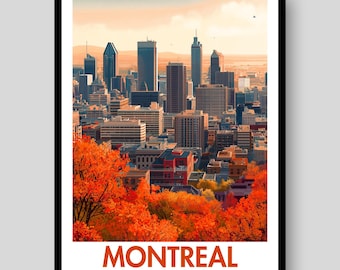 Montreal Poster - Montreal Wall Art - Canada - Montreal Print - Montreal - Montreal Art - Canadian - Montreal Gift - Canada Poster