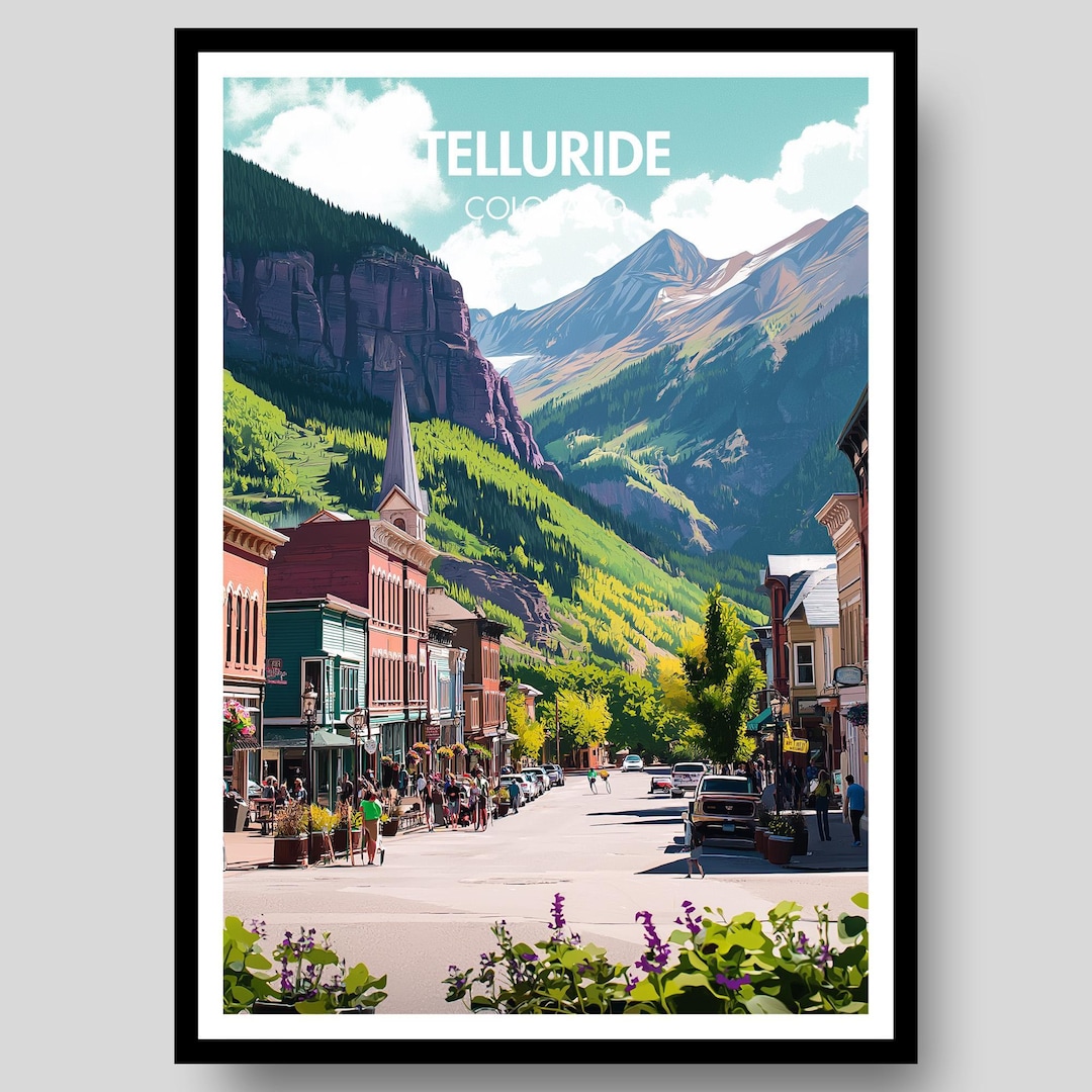 Telluride Poster - Colorado Poster - Telluride Print - Telluride Wall ...