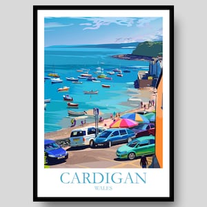 Cardigan Poster - Welsh Poster - Wales Poster - Cardigan - Wales Print - Welsh Gift - Welsh - Wales Wall Art - Wales - Welsh Art