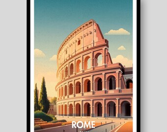 Rome Poster - Colosseum Poster - Rome - Italian Poster - Ancient Rome Poster - Rome Print - Rome Art - Italy - Rome Artwork - Colosseum