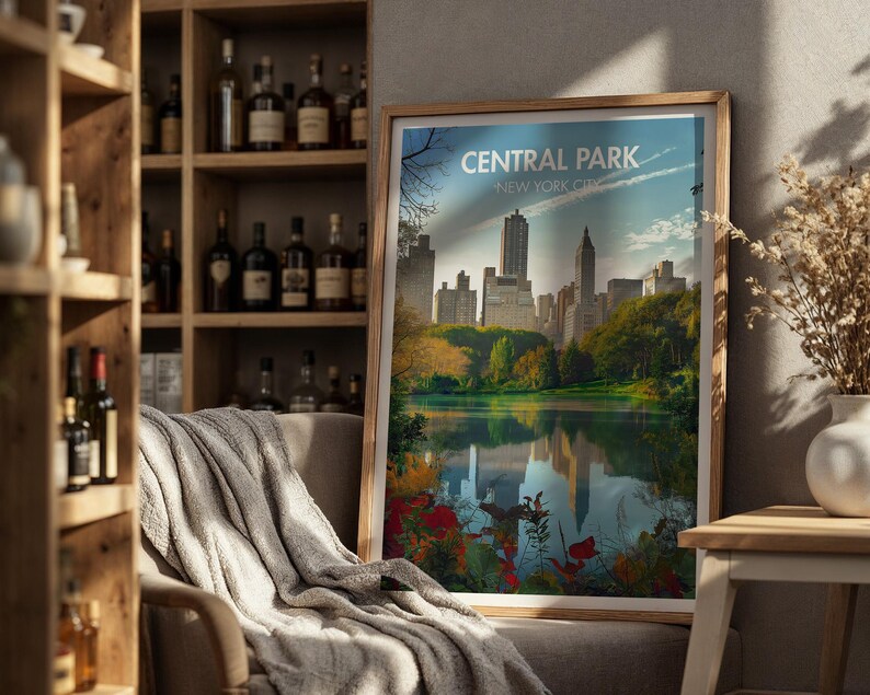 Central Park Poster - New York Poster - Central Park - New York City ...