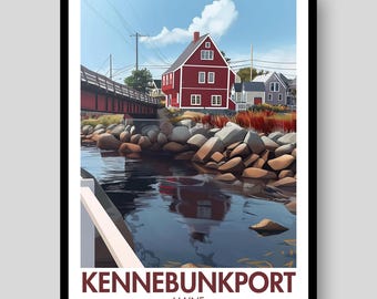 Kennebunkport Poster - Maine Poster - Kennebunkport - Kennebunkport Print - Kennebunkport Gift - Maine - Maine Print - Maine Wall Art