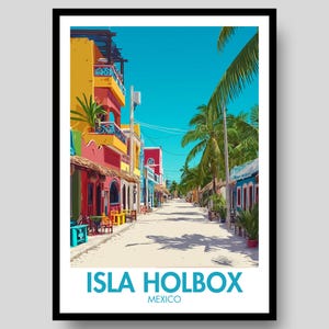 Isla Holbox Poster - Mexican Wall Art - Isla Holbox - Isla Holbox Wall Art - Mexico - Mexican - Mexico Travel Poster - Isla Holbox Print