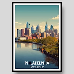 Philadelphia Poster - Philadelphia Print - Philadelphia Wandkunst - Philadelphia - Pennsylvania - Philadelphia Karte - Pennsylvania Poster