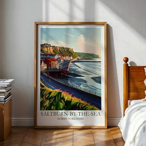 Poster di Saltburn-By-The-Sea - Poster del North Yorkshire - Saltburn - Poster dello Yorkshire - North Yorkshire - Stampa di Saltburn - Poster di Saltburn